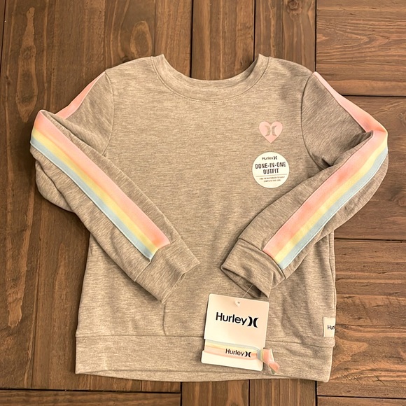 Hurley Other - NWT Hurley Girl French Terry Crewneck with matching hair t…
